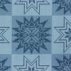 Blauwe blokken met grote blauwe kruissteek-sterren