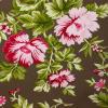 5882 - Bruin met grotere rode bloemen