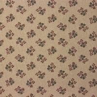 Beige rood gemleerd met roodgroene takjes
