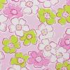 Roze met witte en limegroene bloemen FQ