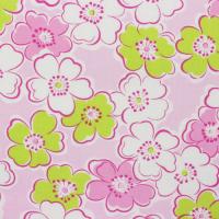 Roze met witte en limegroene bloemen FQ