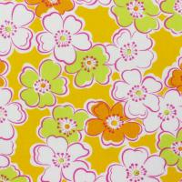 Geel met witte en limegroene bloemen FQ