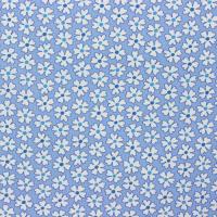 Paars met witte bloemetjes met blauw hartje FQ