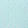 FQ5914 - Blauwgroen (aqua) met witte bloemetjes met blauw hartje FQ