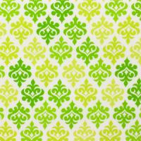 Wit (bijna) met lime en groene ornamentjes FQ
