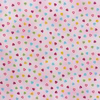 Roze licht met kleine gekleurde hartjes