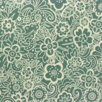 Blauw met lichte bloem print