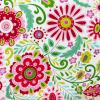 Wit met grote bloemen FQ