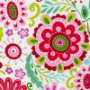 6132 - Wit met grote bloemen