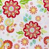 Wit met grote kleurige bloemen FQ