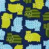6180 - Blauw met lichtblauwe en lime nijlpaarden