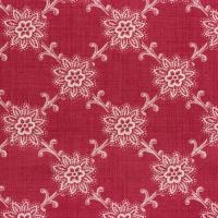 Rood (bleek) met ivoorkleurige bloemen