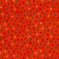 Oranje met veelkleurige driehoekjes