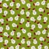 6351 - Groen met sneeuwmannetjes rood mutsje