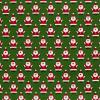 6354 - Groen met kerstmannetjes