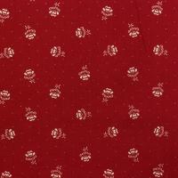 Rood met creme bloemetje en stipje