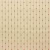 FQ6520 - creme/beige met bruine gestippelde lijnen en rood bloemetje