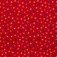 rood met gekleurde bloemetjes FQ