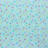 6528 - blauw met gekleurde bloemetjes