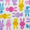 Wit met Konijntjes in pastel kleuren