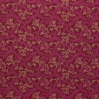 Rood (wijnkleurig) metbeige/bruin takje met blaadjes FQ