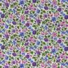 FQ6670 - Bloemen roze, paars, lavendel en groen op ivoor ondergrond FQ