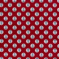 Rood met anker in een witte cirkel