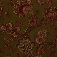 Legergroen met paisley motief en bloemen FQ