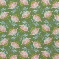 Groen met roze bloemen - Painted Lily Blue FQ
