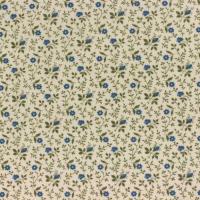 Ivoor met klein blauw bloemetje en groen takje met blaadjes