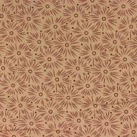 Beige met rood rondje, stipje en gestippelde stralen FQ