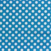 Turquoise met witte dots ca 9mm FQ