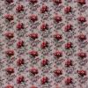 grijs met rood-roze bloemetjes