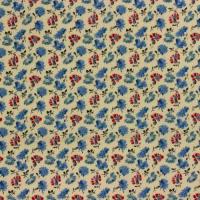 Creme met rode en blauwe bloemetjes FQ