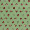 6775 - Dotted flowers Green/Red