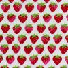 6788 - Witte ondergrond met aardbeien roze/rood/groen