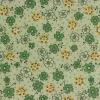 FQ6792 - Ivoor met groene en gele bloemen en groene stippen FQ