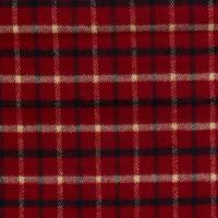 Rood met blauw en grijze geweven ruit flanel