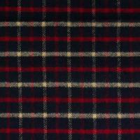 Blauw met rood en grijze geweven ruit flanel