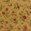 6835 - Beige met bloemen rozerood