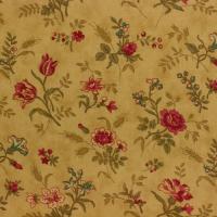 Beige met bloemen rozerood