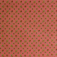 Roze (oud-)met rood en groen bloempje