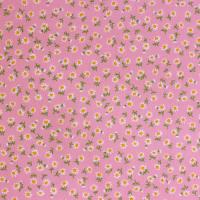 Roze met geel-wit bloemetje FQ