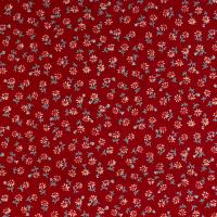 Rood met oranje-wit bloemetje