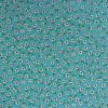 6864 - Blauw (aqua) met oranje-wit bloemetje