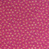Roze (pink) met geel-wit bloemetje FQ
