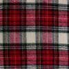 6877 - Rood-Witte ruit met groene banen en witte streep (Classic Tartan
