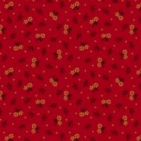 Rood met donkerder blaadje en lichter stipje en bloemetje